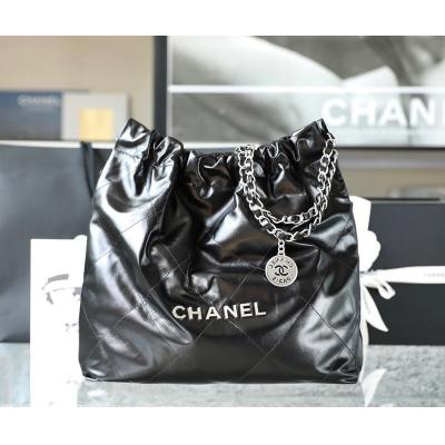 22Bag 黑色 砂銀扣 中號