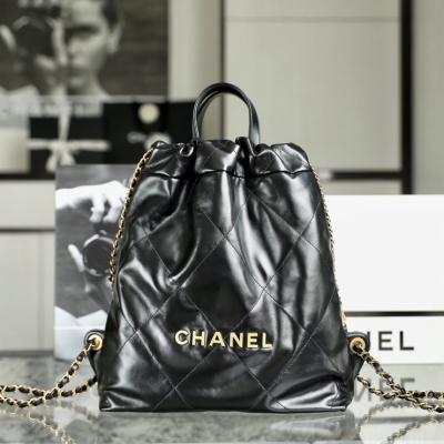 22Bag 雙肩背包 小牛黑色小號