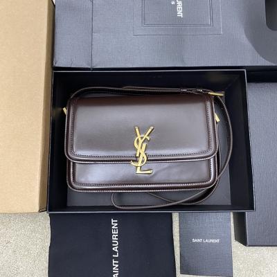 Solferino Box 中號肩背包 赤霞珠紅